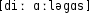 Grafik mit phonetischer Transkription des Belegs