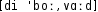 Grafik mit phonetischer Transkription des Belegs