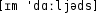 Grafik mit phonetischer Transkription des Belegs