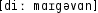 Grafik mit phonetischer Transkription des Belegs