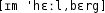 Grafik mit phonetischer Transkription des Belegs