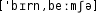 Grafik mit phonetischer Transkription des Belegs