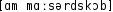 Grafik mit phonetischer Transkription des Belegs
