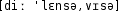 Grafik mit phonetischer Transkription des Belegs