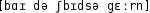 Grafik mit phonetischer Transkription des Belegs
