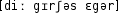 Grafik mit phonetischer Transkription des Belegs