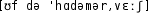 Grafik mit phonetischer Transkription des Belegs