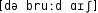 Grafik mit phonetischer Transkription des Belegs