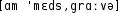 Grafik mit phonetischer Transkription des Belegs