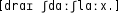 Grafik mit phonetischer Transkription des Belegs