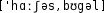 Grafik mit phonetischer Transkription des Belegs