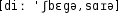 Grafik mit phonetischer Transkription des Belegs