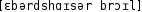 Grafik mit phonetischer Transkription des Belegs