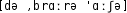Grafik mit phonetischer Transkription des Belegs