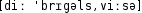 Grafik mit phonetischer Transkription des Belegs