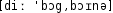 Grafik mit phonetischer Transkription des Belegs