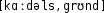 Grafik mit phonetischer Transkription des Belegs