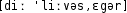 Grafik mit phonetischer Transkription des Belegs