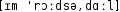 Grafik mit phonetischer Transkription des Belegs