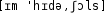 Grafik mit phonetischer Transkription des Belegs
