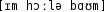 Grafik mit phonetischer Transkription des Belegs