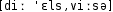 Grafik mit phonetischer Transkription des Belegs