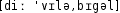 Grafik mit phonetischer Transkription des Belegs