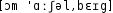 Grafik mit phonetischer Transkription des Belegs