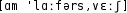 Grafik mit phonetischer Transkription des Belegs