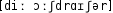 Grafik mit phonetischer Transkription des Belegs