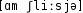 Grafik mit phonetischer Transkription des Belegs