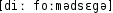Grafik mit phonetischer Transkription des Belegs