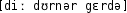 Grafik mit phonetischer Transkription des Belegs