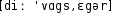 Grafik mit phonetischer Transkription des Belegs