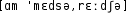 Grafik mit phonetischer Transkription des Belegs