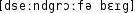 Grafik mit phonetischer Transkription des Belegs