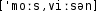 Grafik mit phonetischer Transkription des Belegs