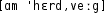Grafik mit phonetischer Transkription des Belegs