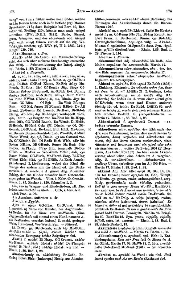 Page View: Volume 1, Columns 173–174