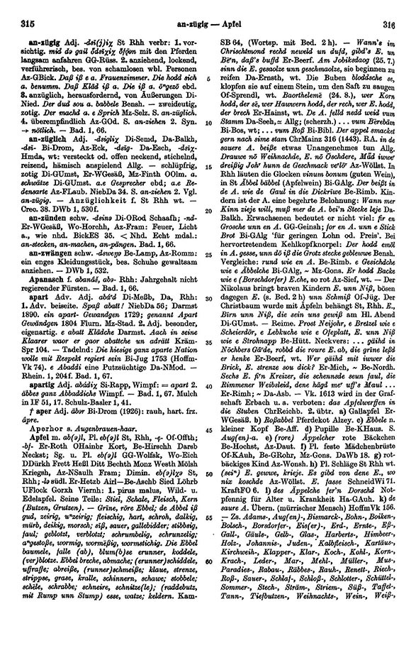 Click to enlarge Page View: Volume 1, Columns 315–316