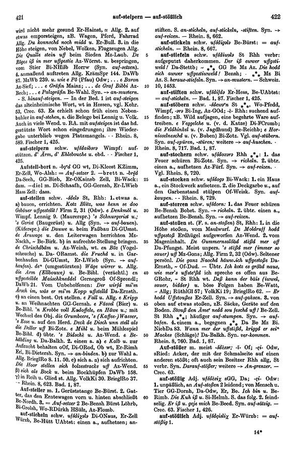 Seitenanzeige: Band 1, Spalten 421–422