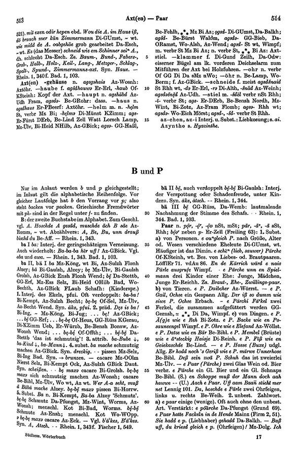 Click to enlarge Page View: Volume 1, Columns 513–514