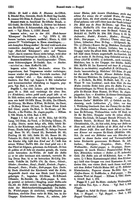 Click to enlarge Page View: Volume 1, Columns 1231–1232