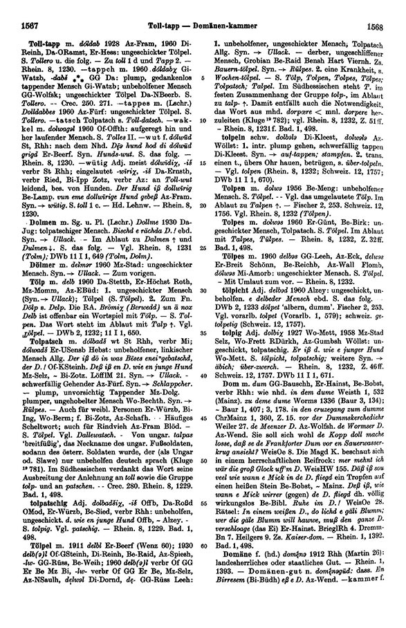 Click to enlarge Page View: Volume 1, Columns 1567–1568