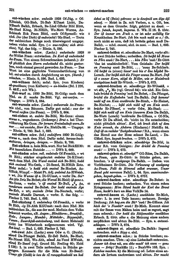 Seitenanzeige: Band 2, Spalten 221–222