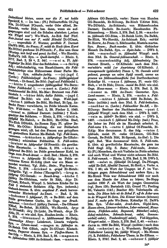 Seitenanzeige: Band 2, Spalten 421–422
