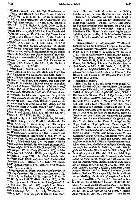 Click to enlarge Page View: Volume 5, Columns 1421–1422