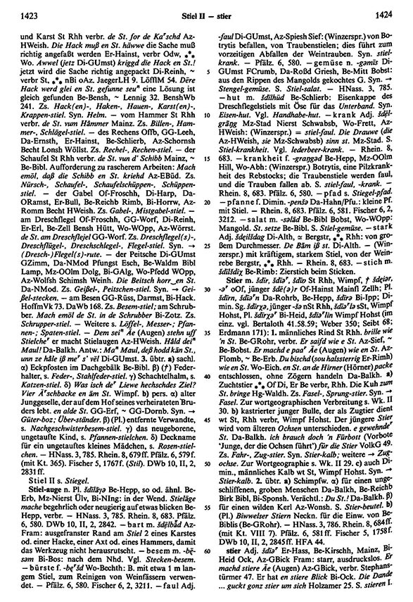 Click to enlarge Page View: Volume 5, Columns 1423–1424