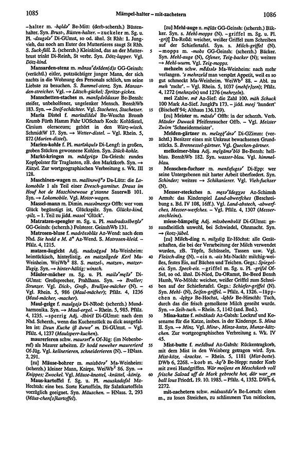 Page View: Volume 6, Columns 1085–1086