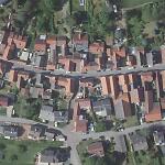 Der Standort der Synagoge von Raibach im modernen Orthofoto (Bildmitte) Vorschaubild